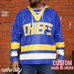 Charlestown Chiefs Hockey Hoodie Slap Shot Steve Hanson Lace-up Sweater