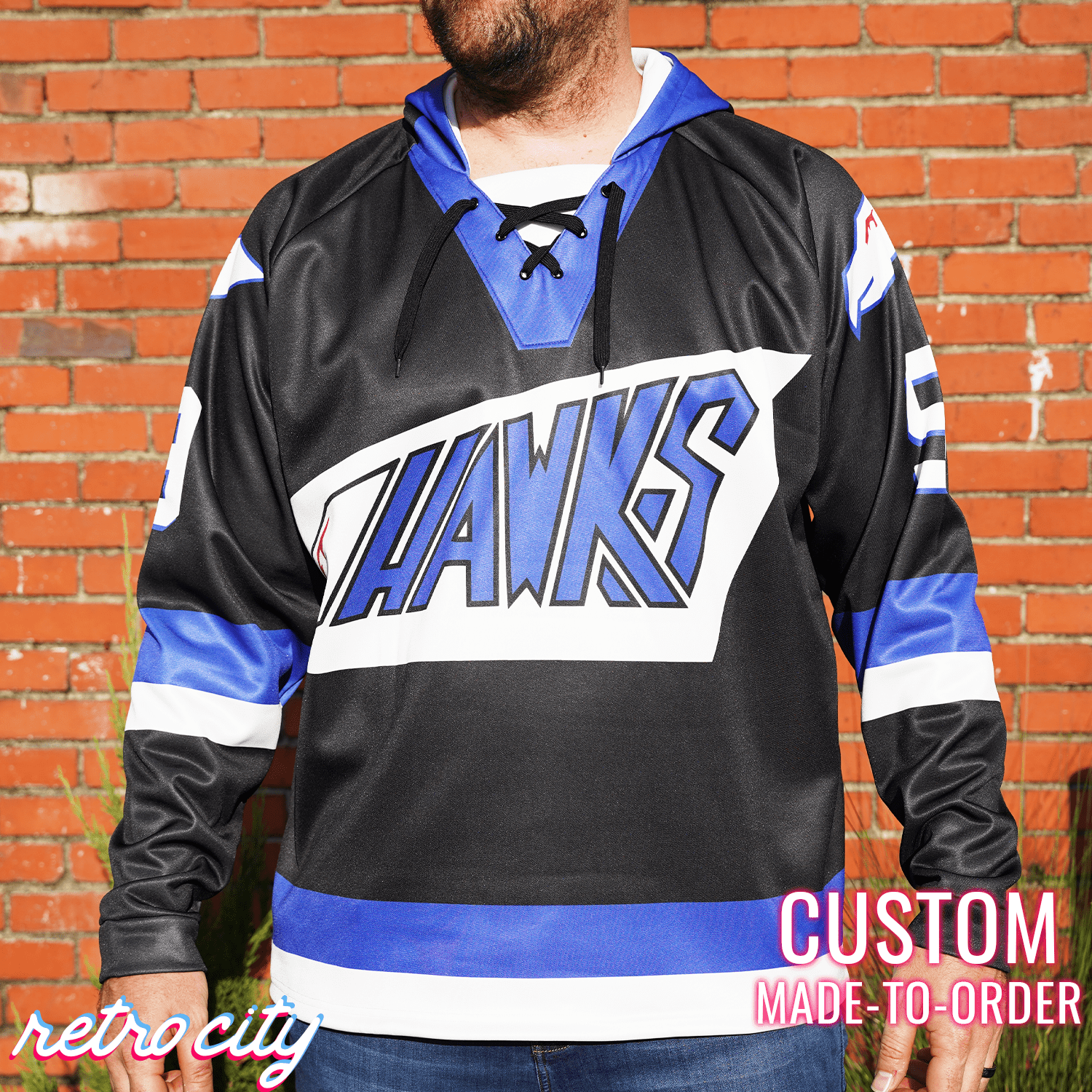 Hawks The Mighty Ducks Hockey Hoodie Adam Banks Lace-up Sweater