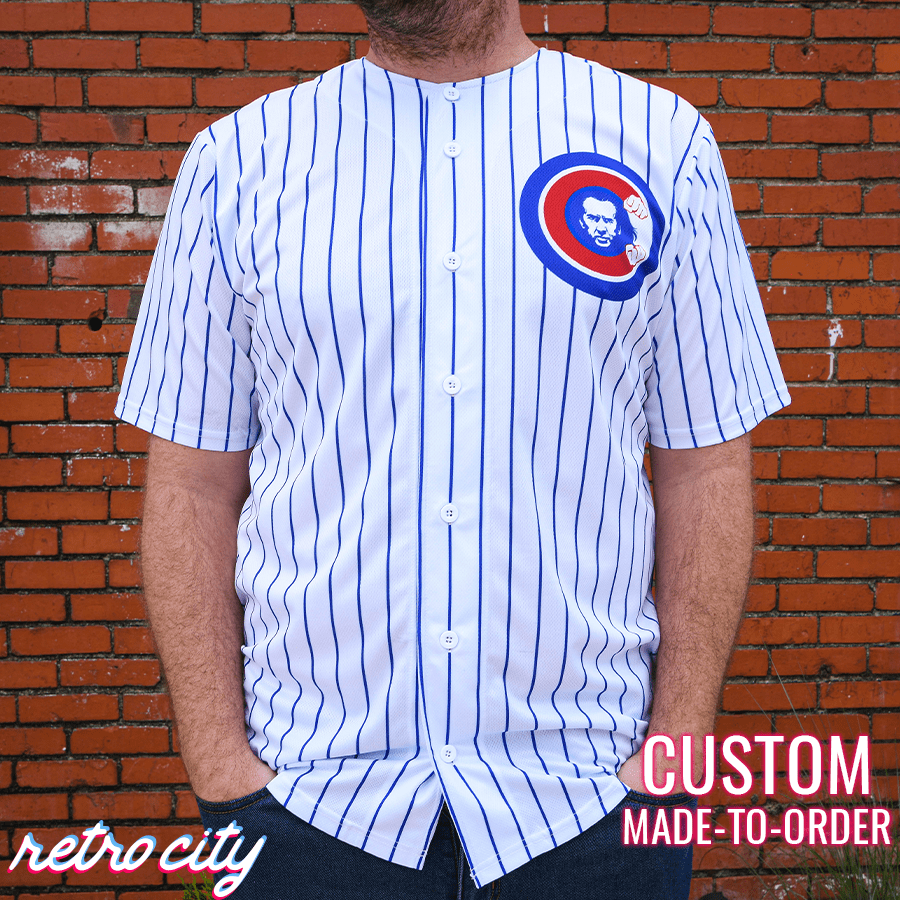 Chicago Fighting Cages Full Button Baseball Jersey Retro City Threads