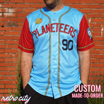 Planeteers Captain Planet Full-Button Baseball Jersey Shirt