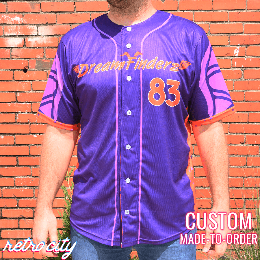 Adult & Youth Full Button 2-Color Game Baseball Jerseys