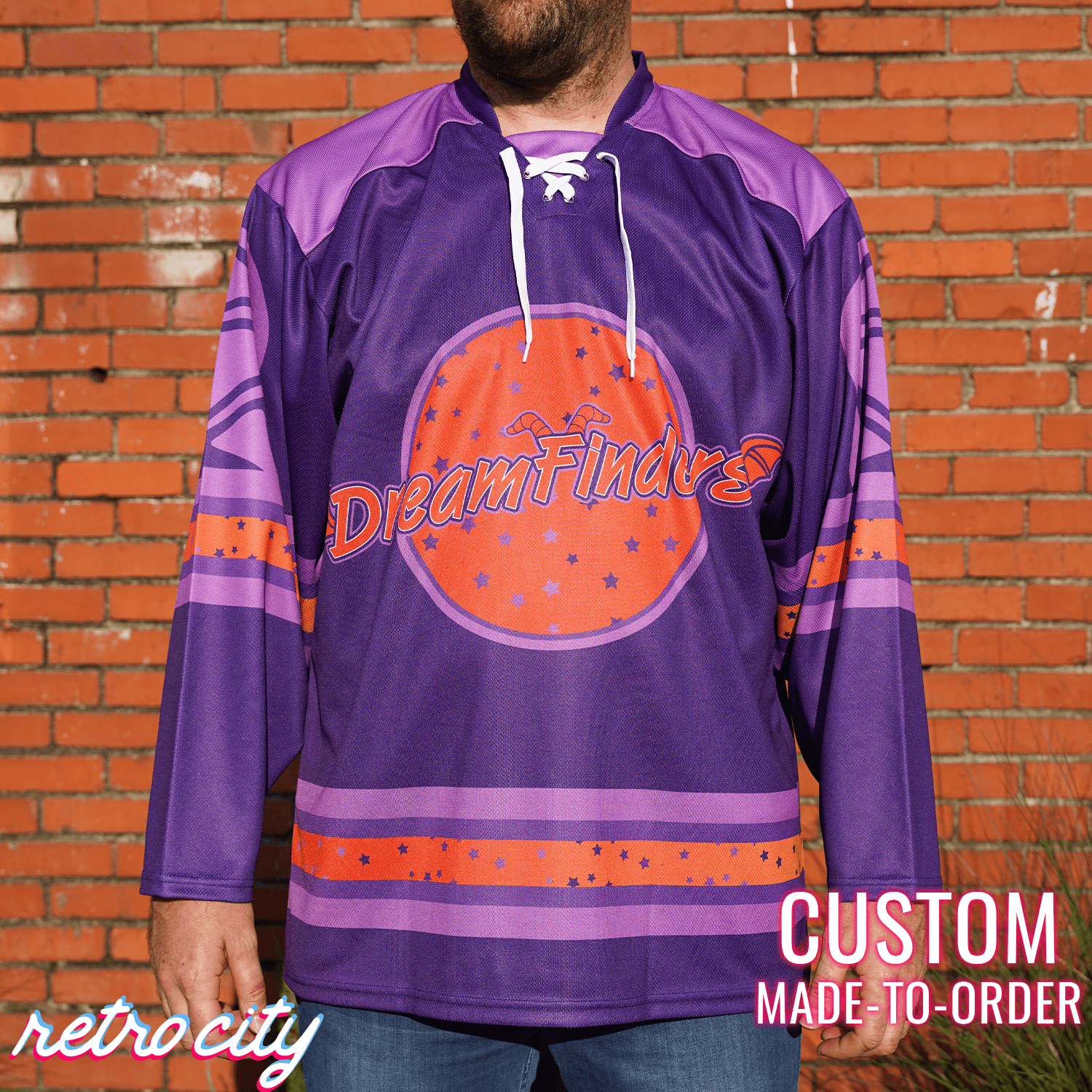 Dreamfinders Lace-up Hockey Jersey Sweater - Main Image