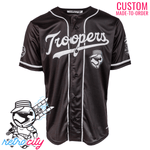 Troopers Star Wars Empire Darth Vader Disney Baseball Jersey Black