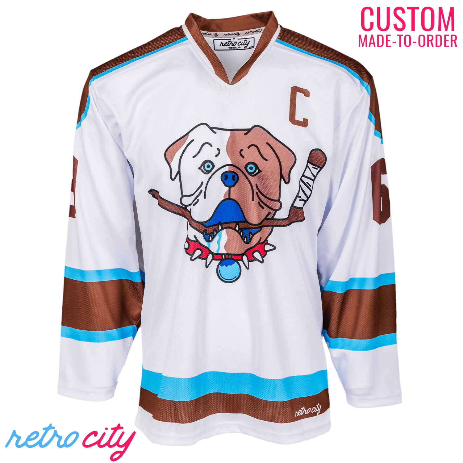 Sudbury Bulldogs Shoresy Letterkenny Hockey Jersey Sweater White