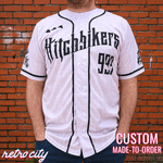 haunted mansion ride 'hitchhikers' disney full-button baseball jersey cream