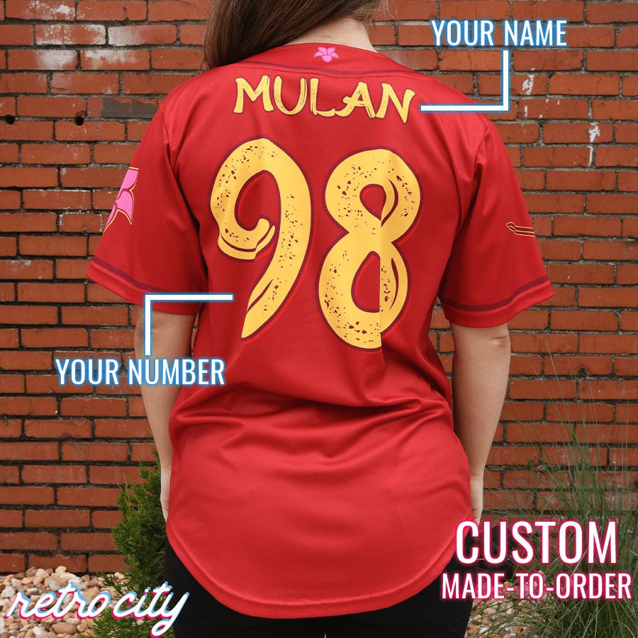 Disney Mulan Princess Baseball Jersey Shirt
