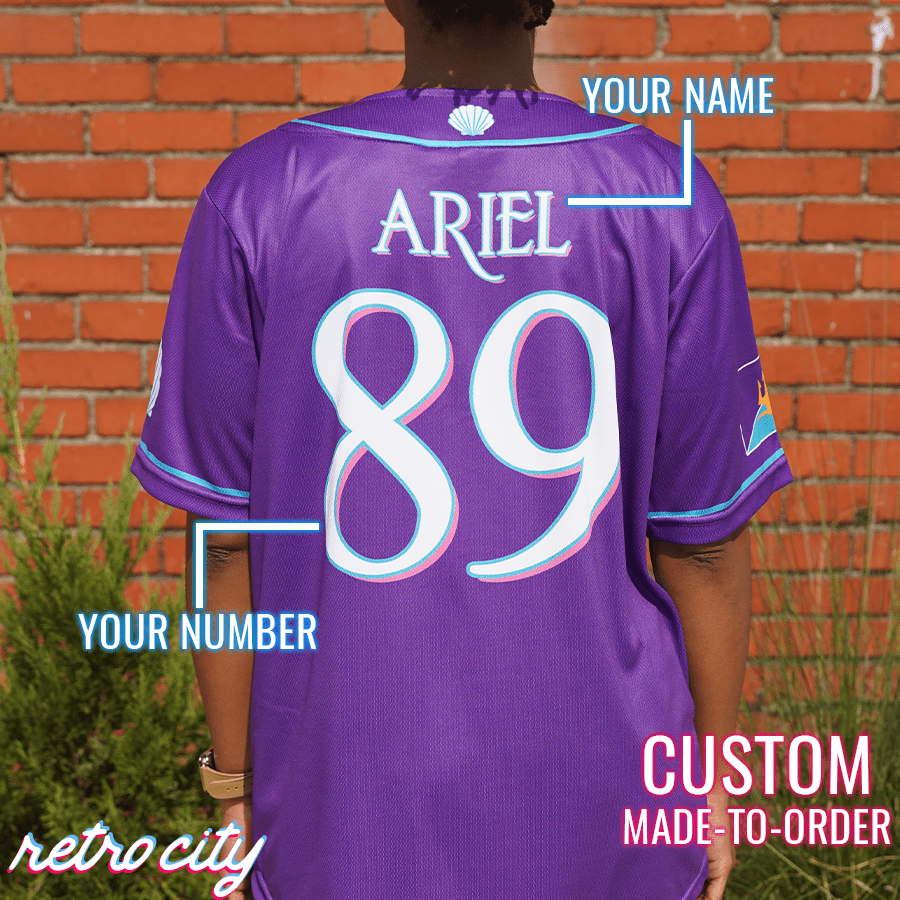Atlantica Mermaid Princess Full-Button Baseball Jersey