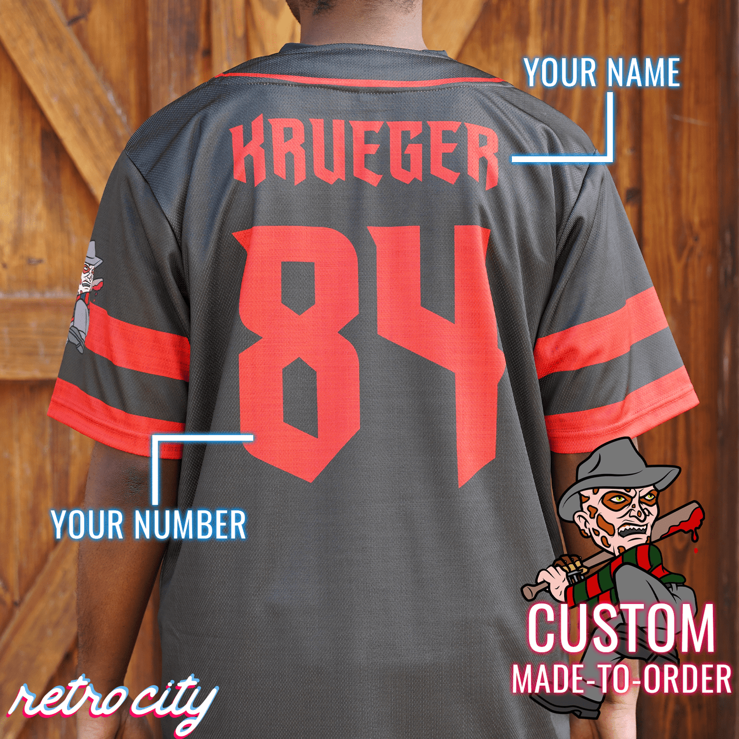 Freddy Slasher Series Full-Button Baseball Jersey