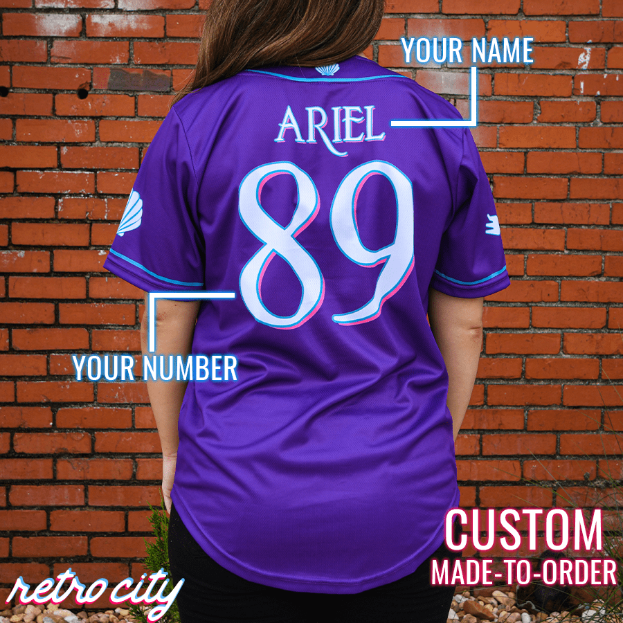 Little Mermaid Princess Baseball Jersey Shirt