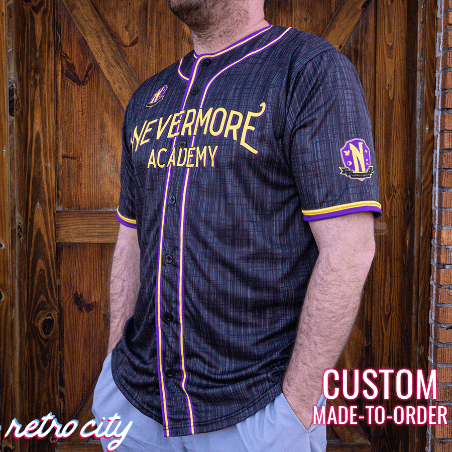 Nevermore Academy Full-Button Baseball Jersey