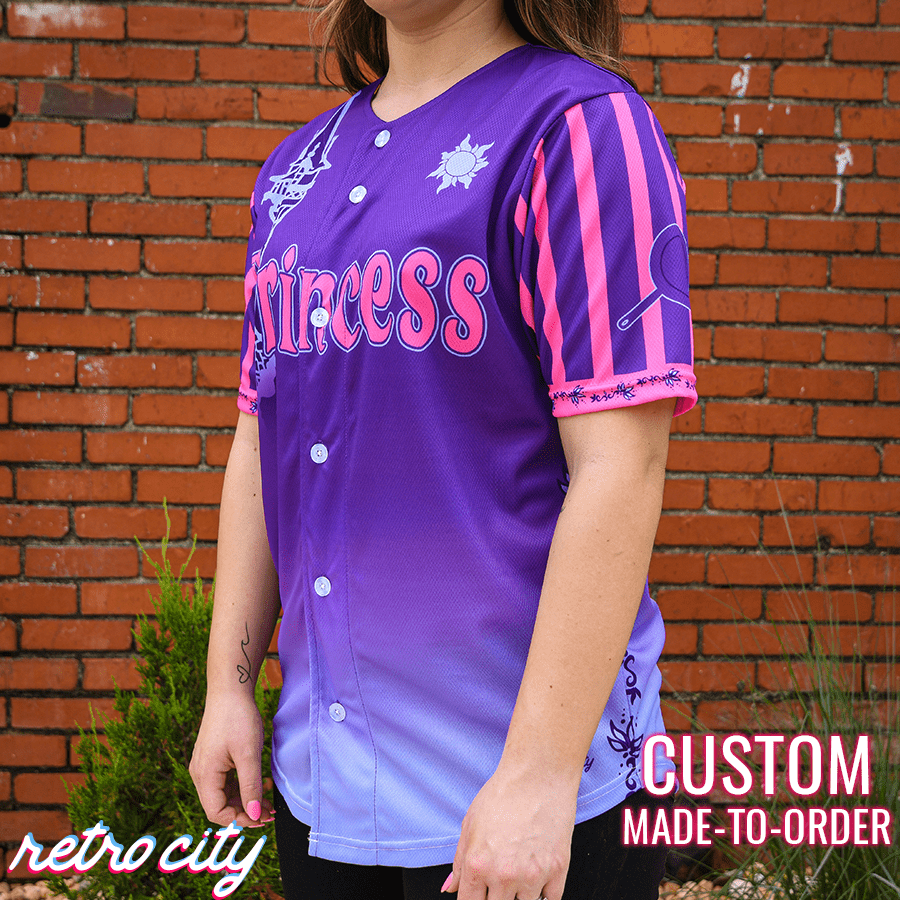 Tower Princess Full-Button Baseball Jersey