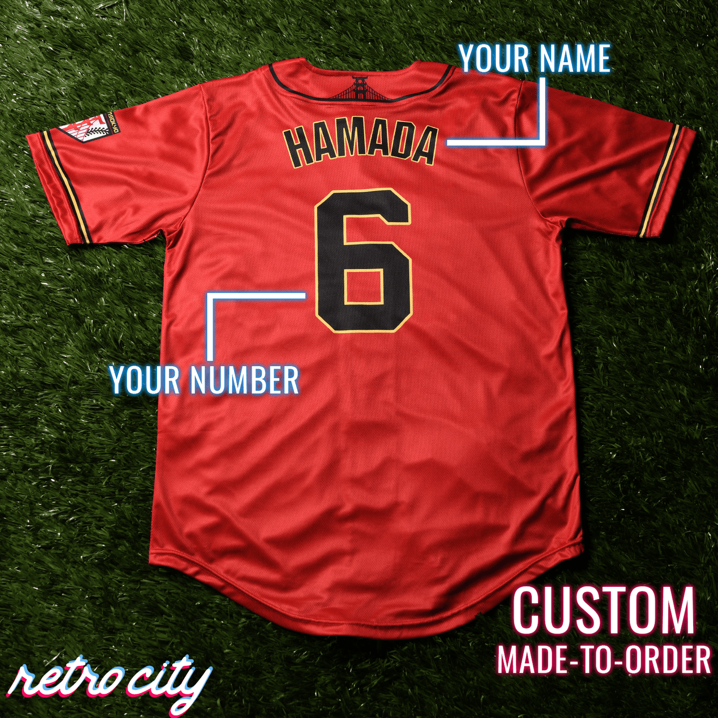 San Fransokyo Ninjas Full-Button Baseball Jersey J2