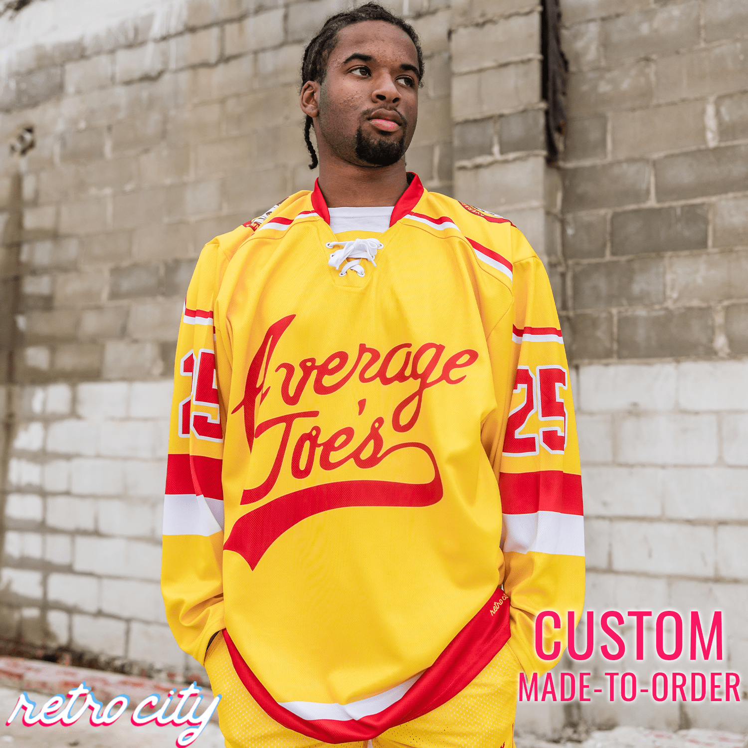 Average Joe's Gym Dodgeball Lace-Up Hockey Jersey Sweater