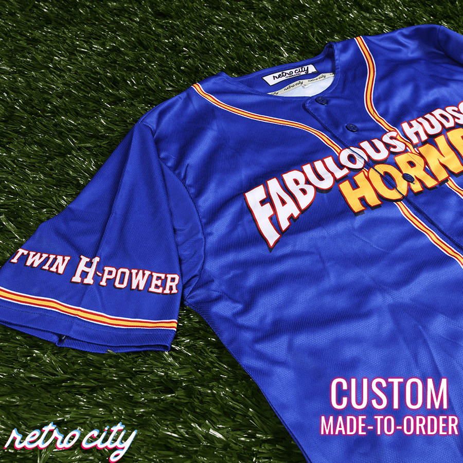 Fabulous Hudson Hornet Full-Button Baseball Jersey