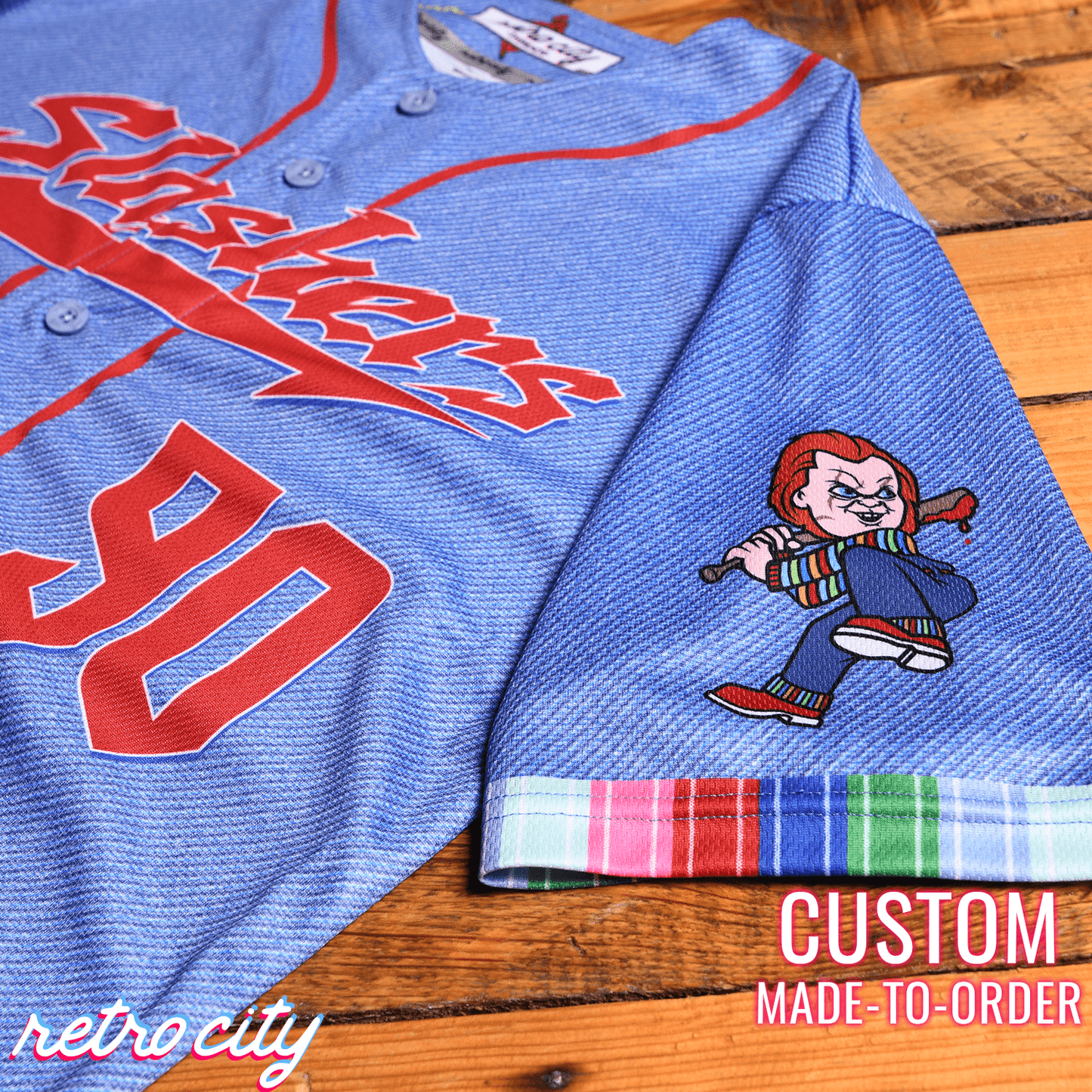 Chucky Slasher Series Full-Button Baseball Jersey