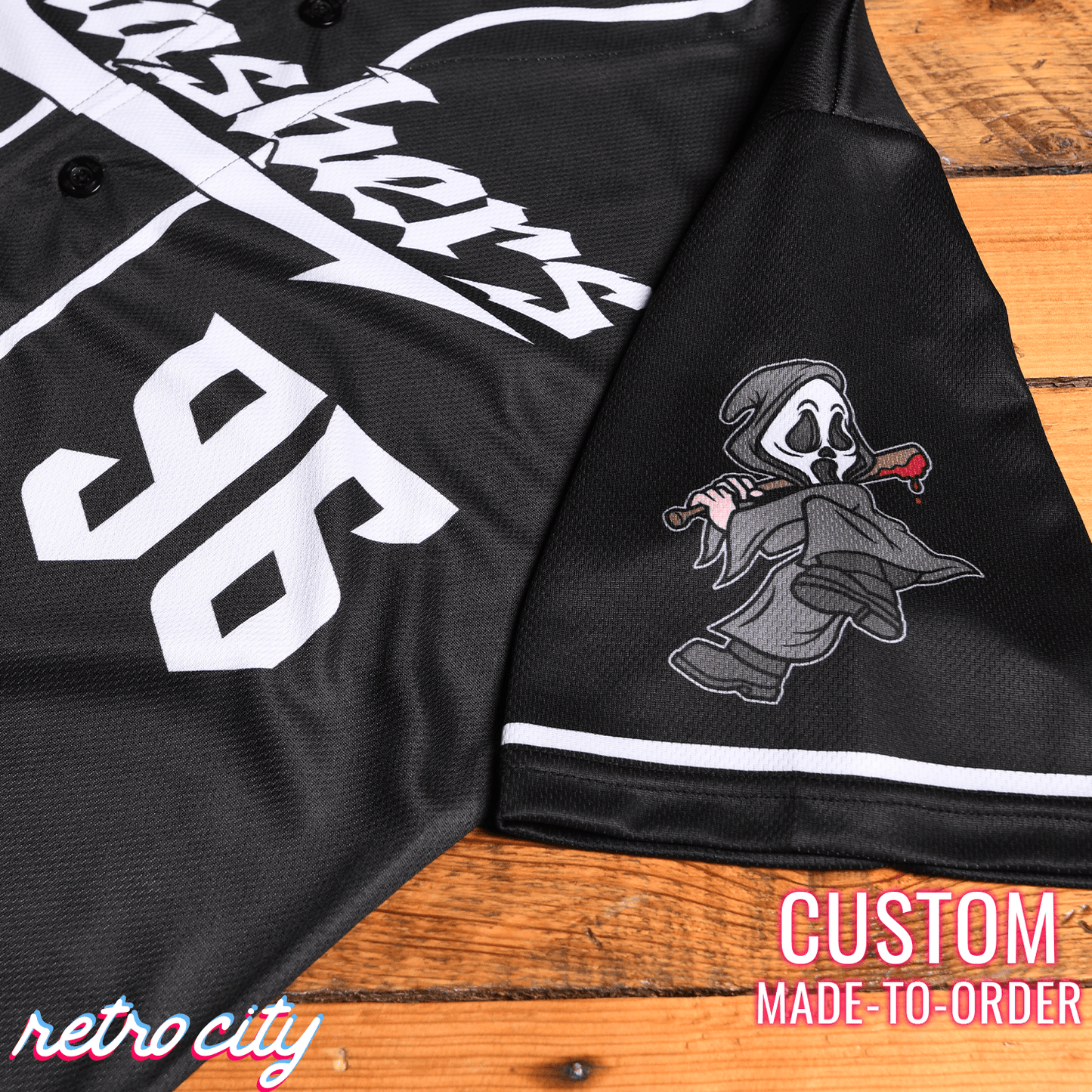 Ghostface Slasher Series Full-Button Baseball Jersey