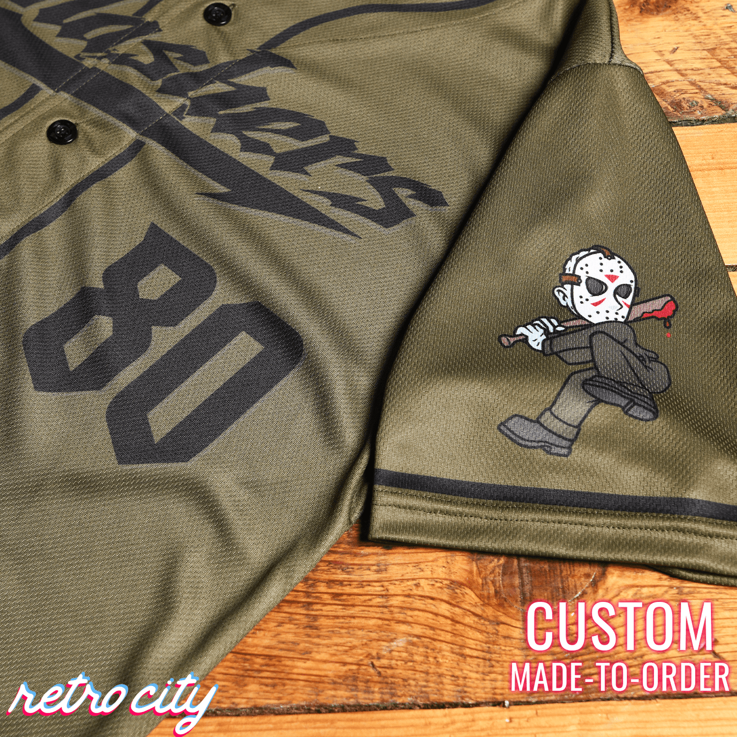 Jason Slasher Series Full-Button Baseball Jersey