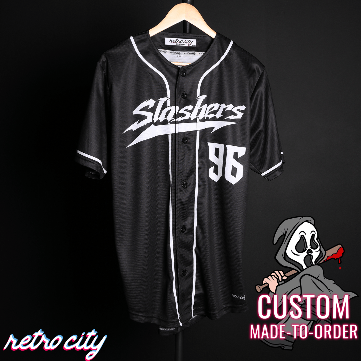 Ghostface Slasher Series Full-Button Baseball Jersey