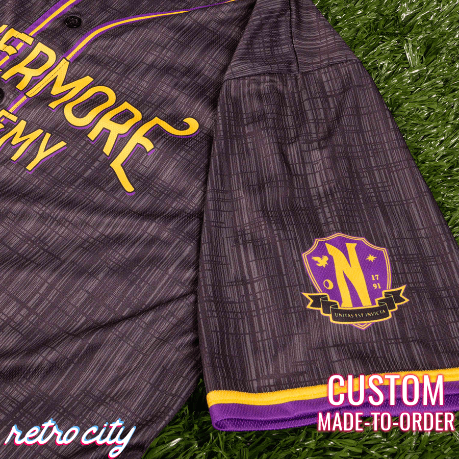 Nevermore Academy Full-Button Baseball Jersey