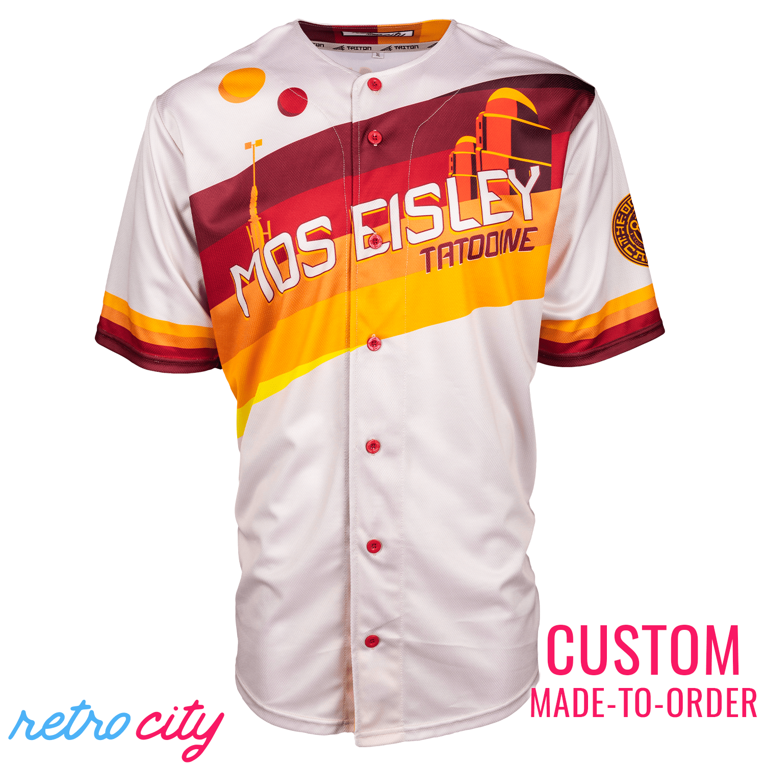 Mos Eisley Tatooine Full-Button Baseball Fan Jersey