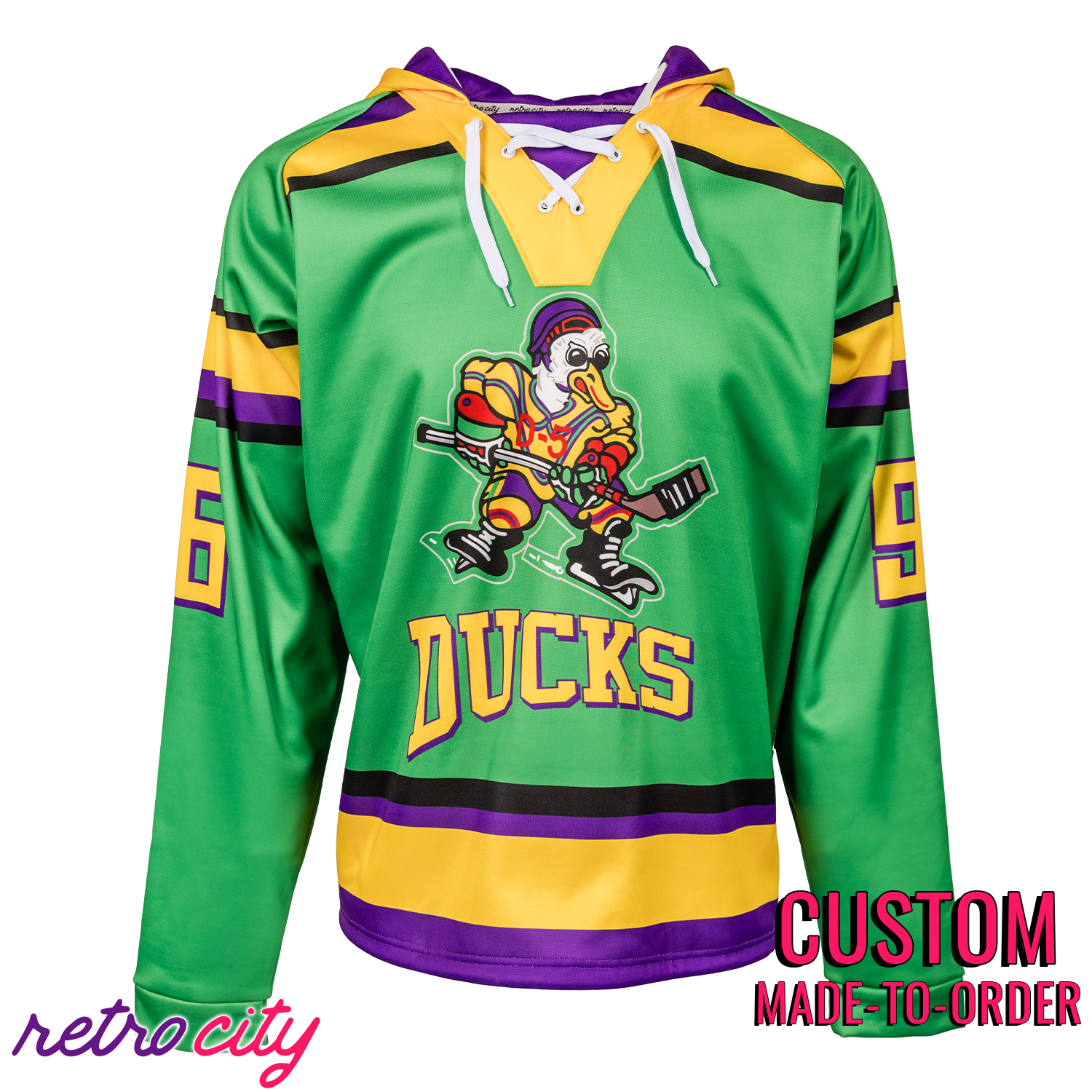 retro city threads The Mighty Ducks Goldberg Jersey Custom Mighty Ducks Goldberg Jersey Adult Small Conway 96