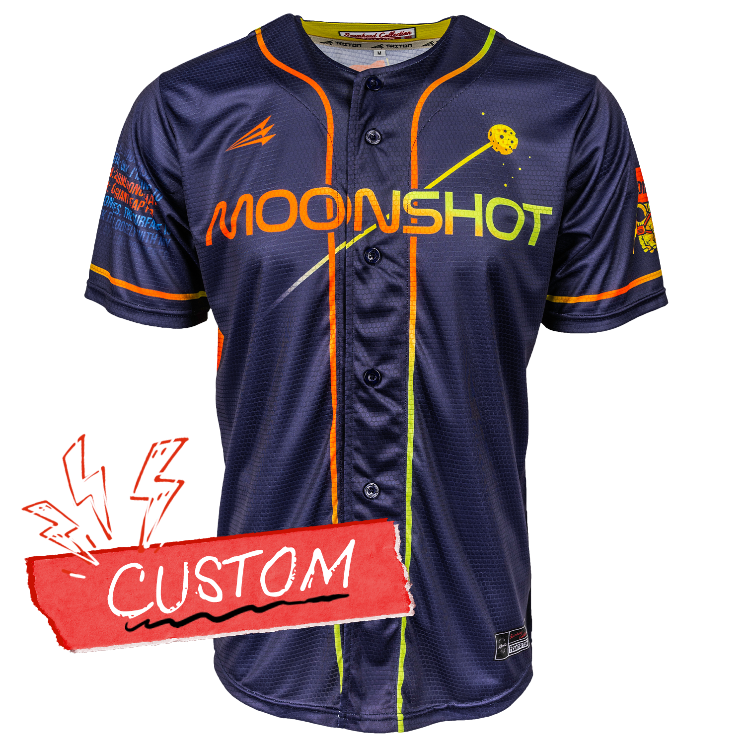 Moonshot Houston Full-Button Baseball Jersey - Main Image