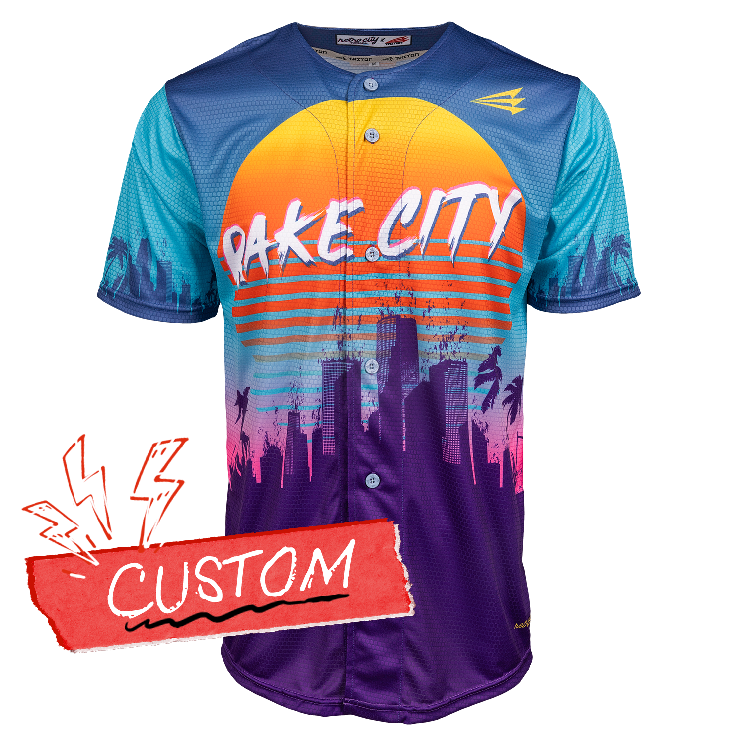 Vintage Chicago Baseball Retro City Skyline Custom Graphic T-Shirt Vintage Chicago Baseball Retro City Skyline Custom Graphic T-Shirt