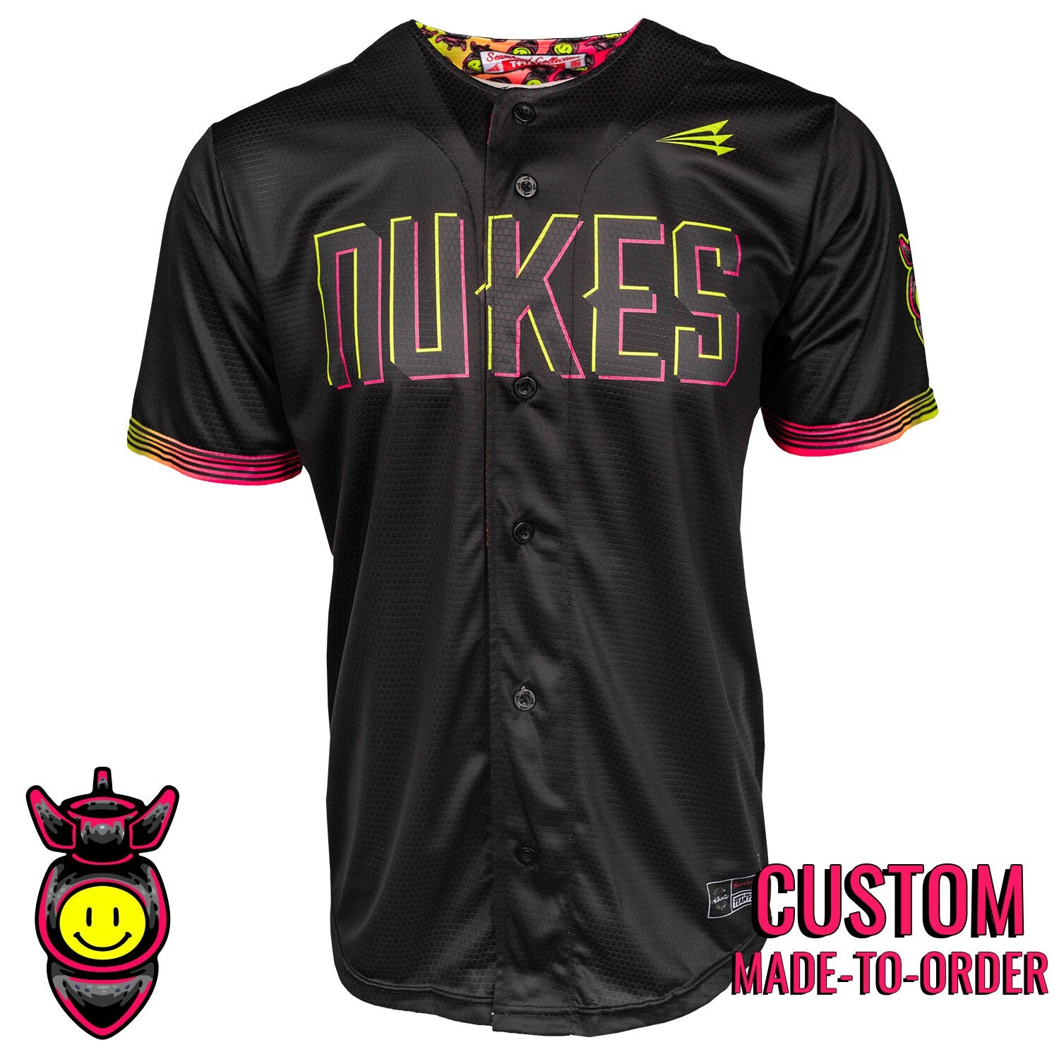 Nukes Baseball Player Full-Button Baseball Jersey Shirt