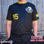 Goonies Sloth Pirates Goon Docks Baseball Jersey (Black)