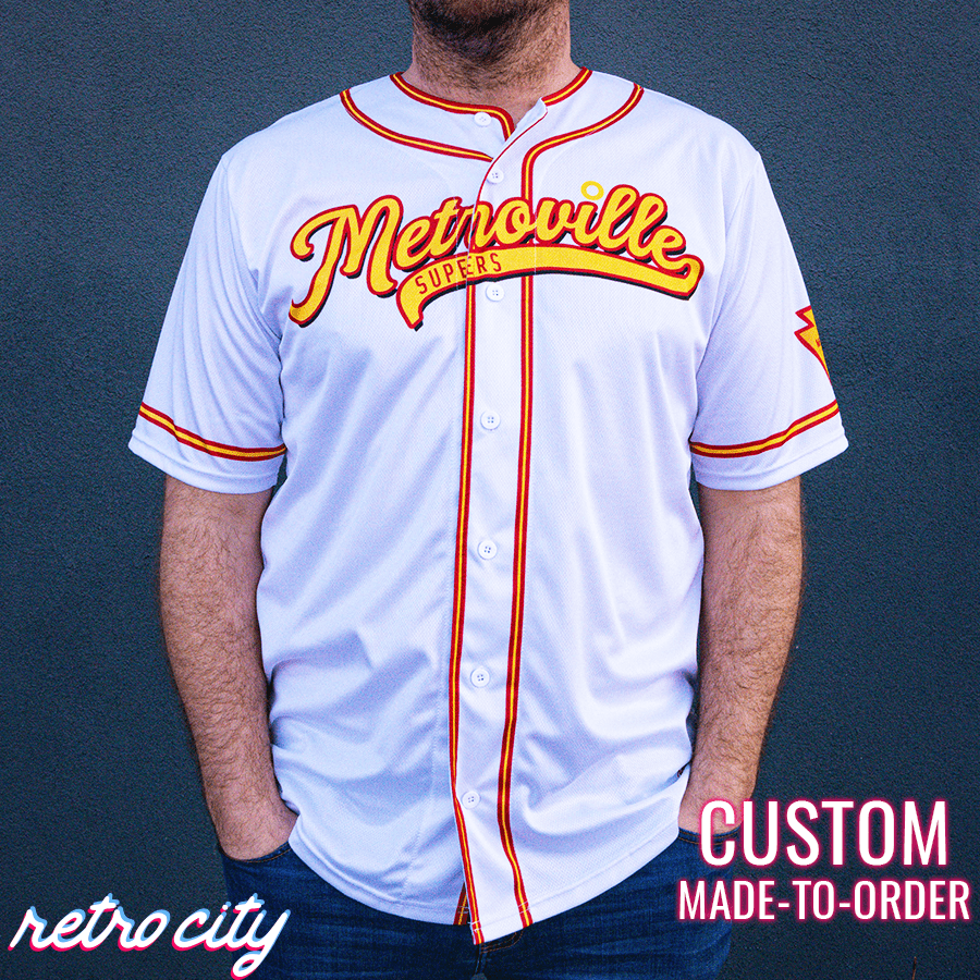 Youth & Adult Orange Full Button Baseball Jersey - Blank Jerseys