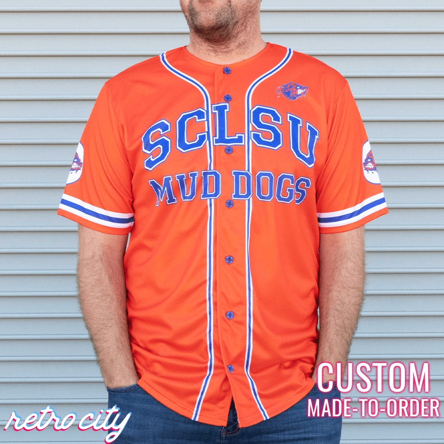 sclsu mud dogs bobby boucher custom baseball jersey