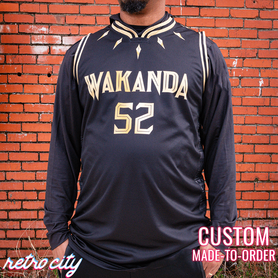 gonzoshalloweenshop T'Challa Wakanda Basketball Jersey High Quality Embroidery