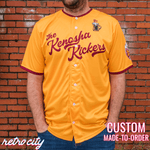 kenosha kickers home alone gus polinski full-button baseball jersey
