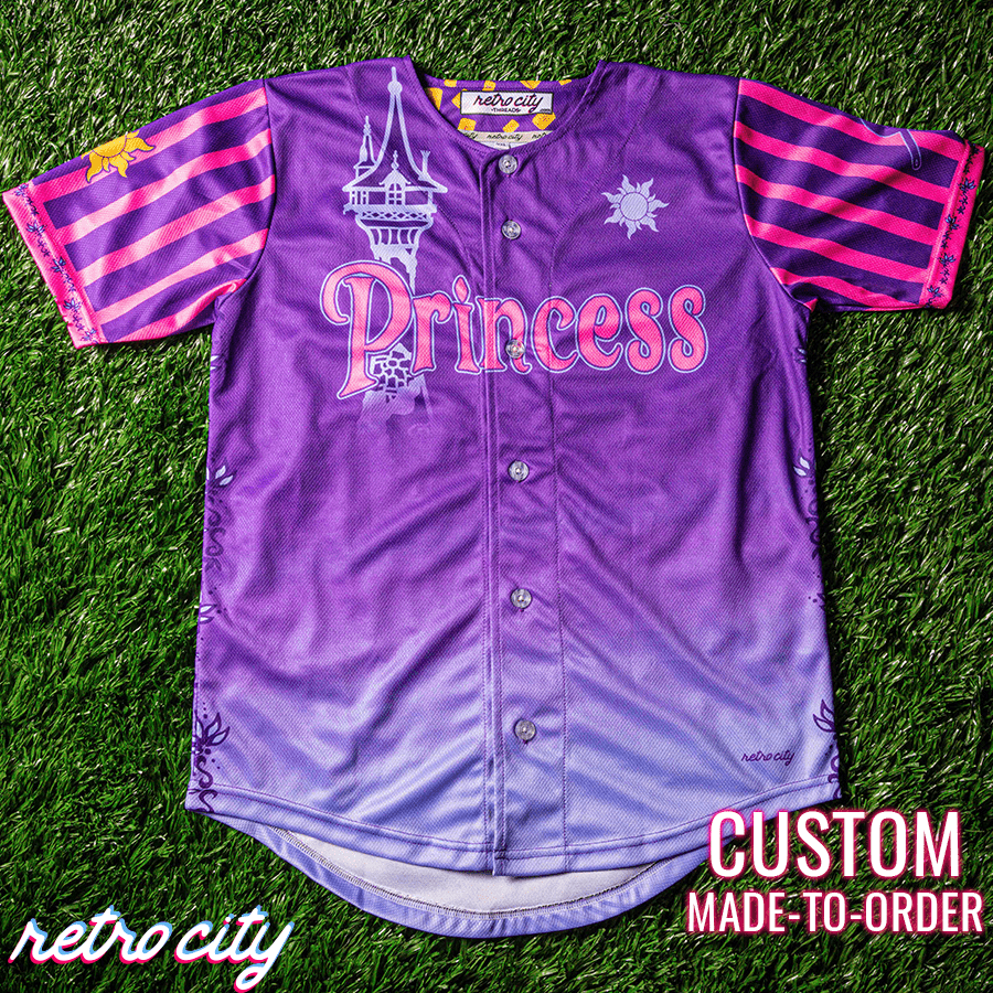 princess rapunzel custom baseball jersey