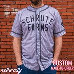 schrute farms the office dwight schrute full-button baseball jersey