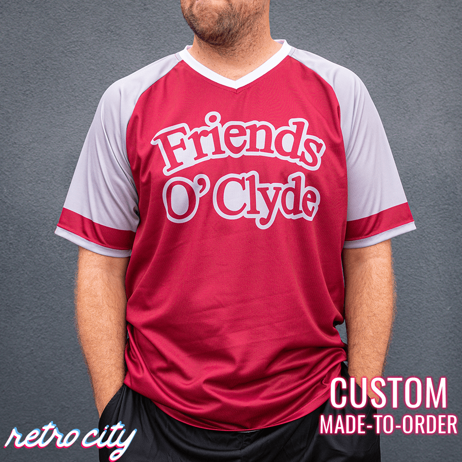 seinfeld improv 'friends o' clyde' v-neck baseball fan jersey