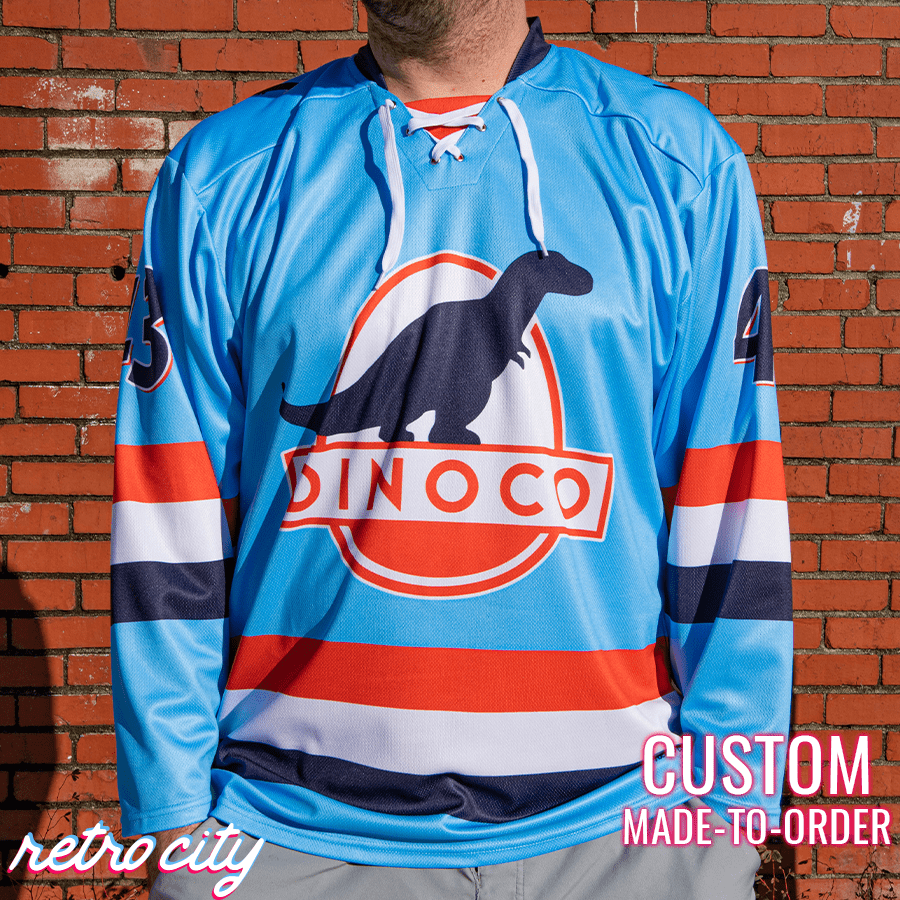 Dinoco 'Cars' Disney Movie Disney Strip The King Weathers Lace-up Custom Hockey Jersey