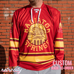 Radiator Springs 'Cars' Disney Movie Lightning McQueen Lace-up Custom Hockey Jersey