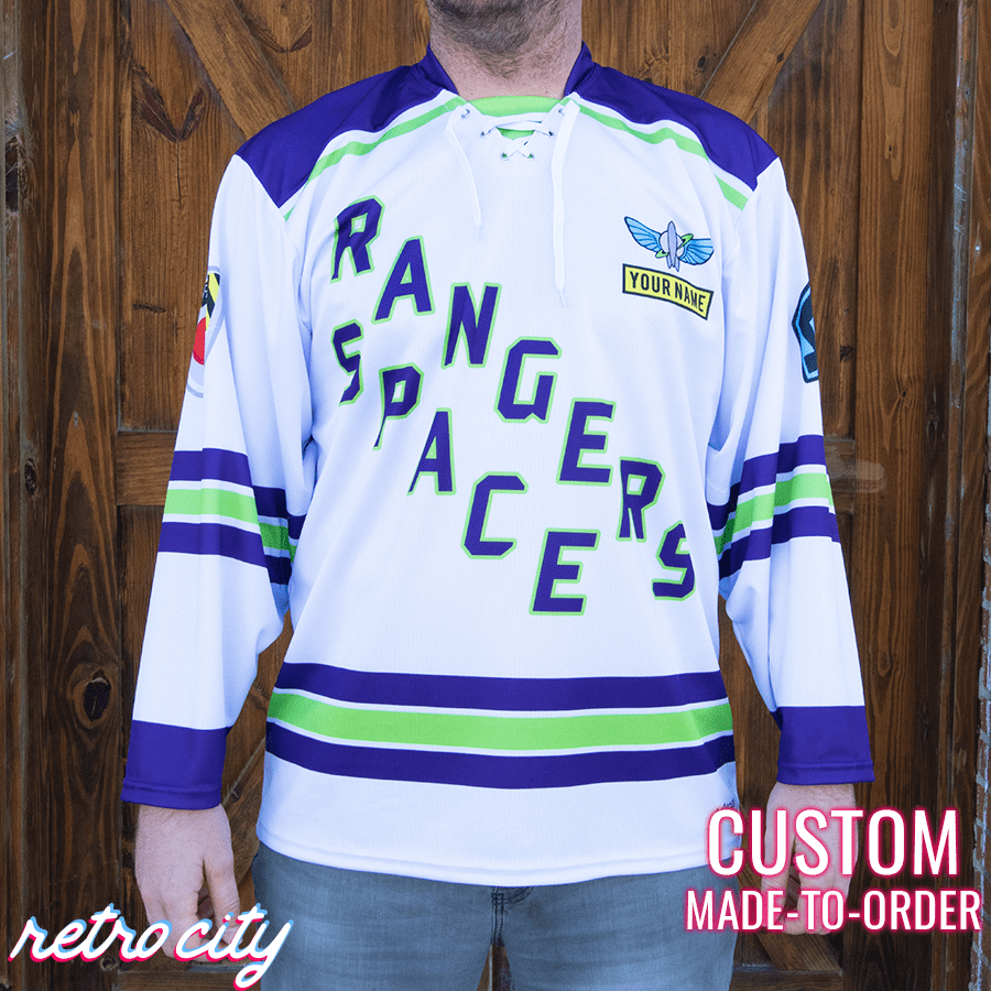 Space Rangers Star Command Lace Up Hockey Jersey White