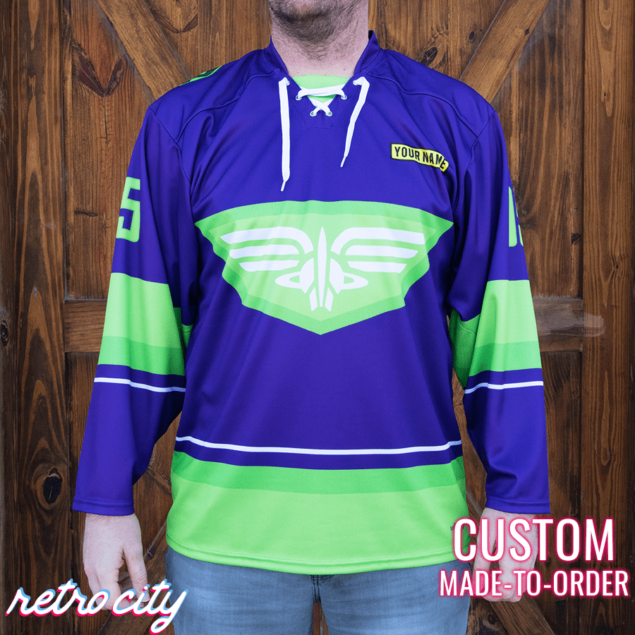 Space Rangers Star Command Lace-Up Hockey Jersey (Purple) – Retro City  Threads