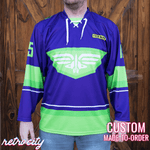 Space Rangers Star Command Buzz Lightyear Disney Movie Toy Story Lace-Up Hockey Jersey, Disney Jersey, Spirit Jersey
