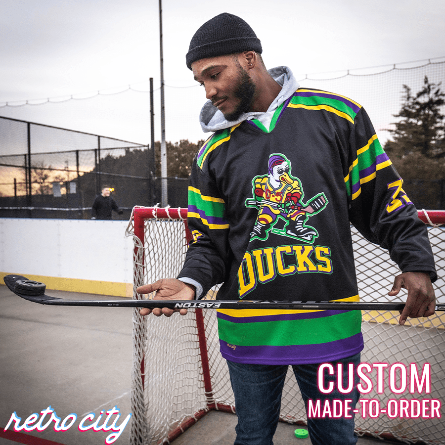 The Mighty Ducks Goldberg Custom Hockey Jersey Black
