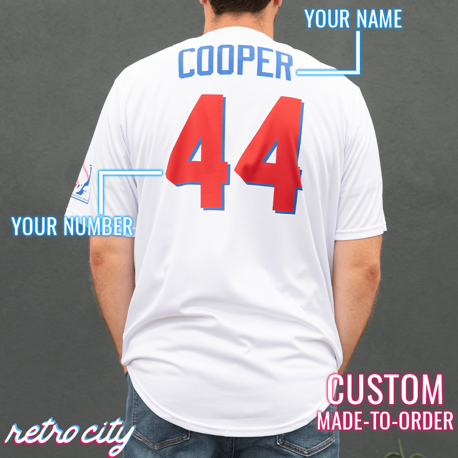 baseketball joe 'airman' cooper beers custom baseball jersey