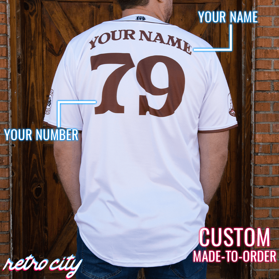 big thunder mountain railroad miners custom baseball jersey (white)