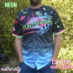 Disney Space Mountain baseball jersey shirt neon