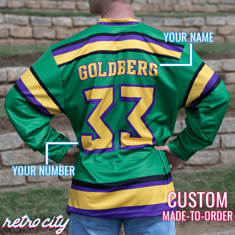 the mighty ducks 'goldberg' custom hockey jersey