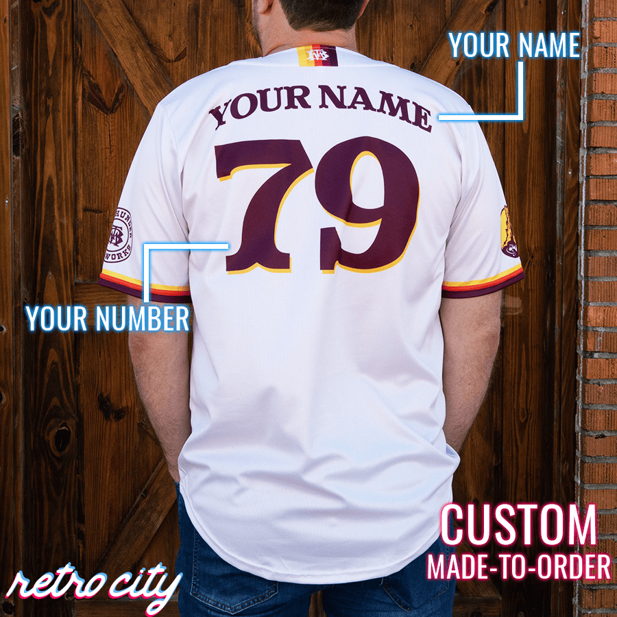 big thunder mountain railroad miners retro baseball jersey (cream)