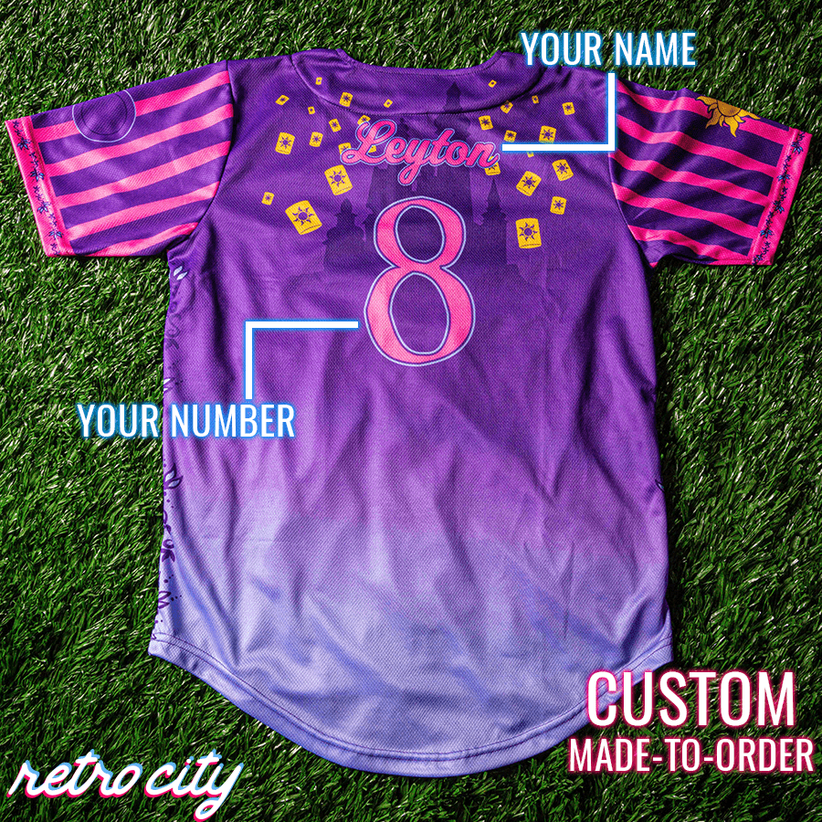 princess rapunzel custom baseball jersey