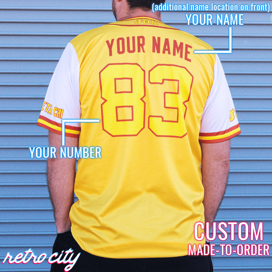 jaws theta chi jox monsters fraternity baseball jersey