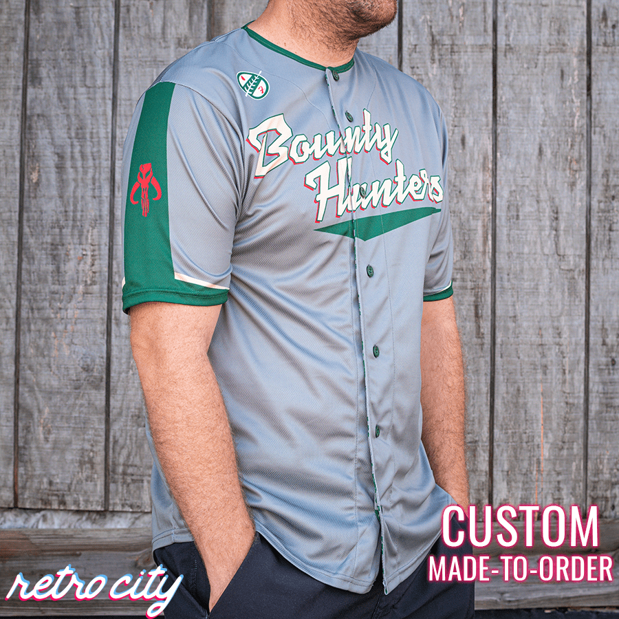 bounty hunters boba fett full-button baseball fan jersey